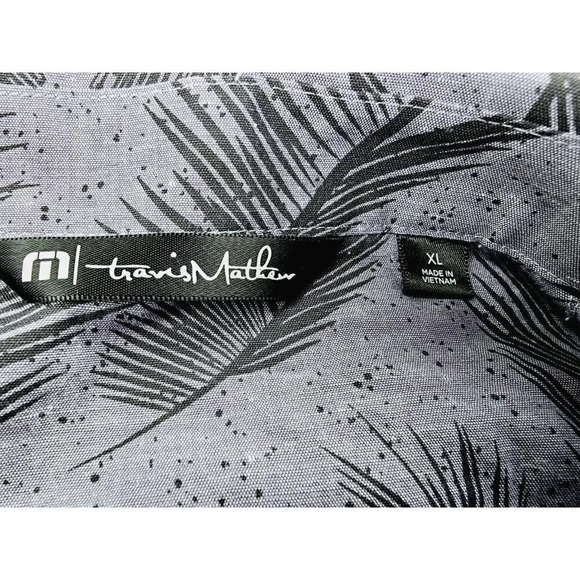 Travis Mathew Size XL Men Pale Purple Floral Embroidered Logo Short Sleeve Shirt - Picture 4 of 12
